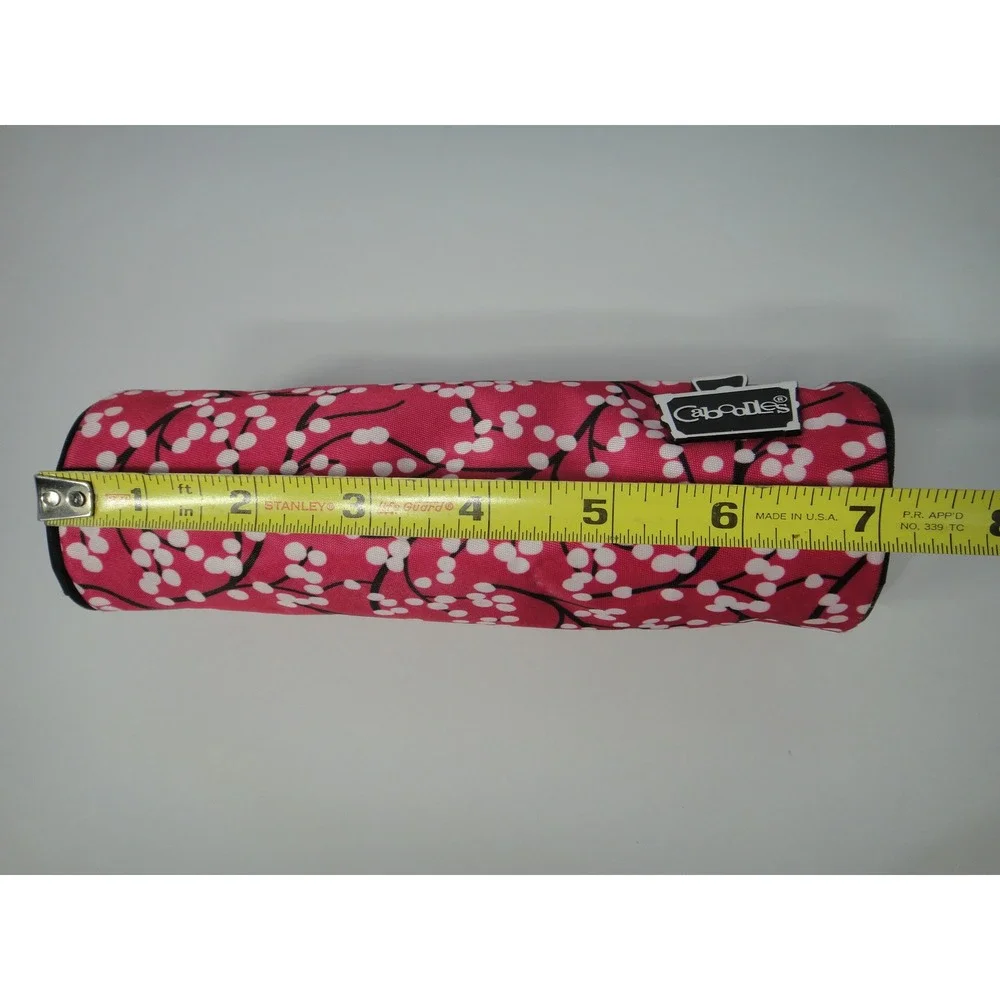 Caboodles 3 Piece Cosmetic Bag Set Pink Floral Cherry Blossom Train Case Mirror